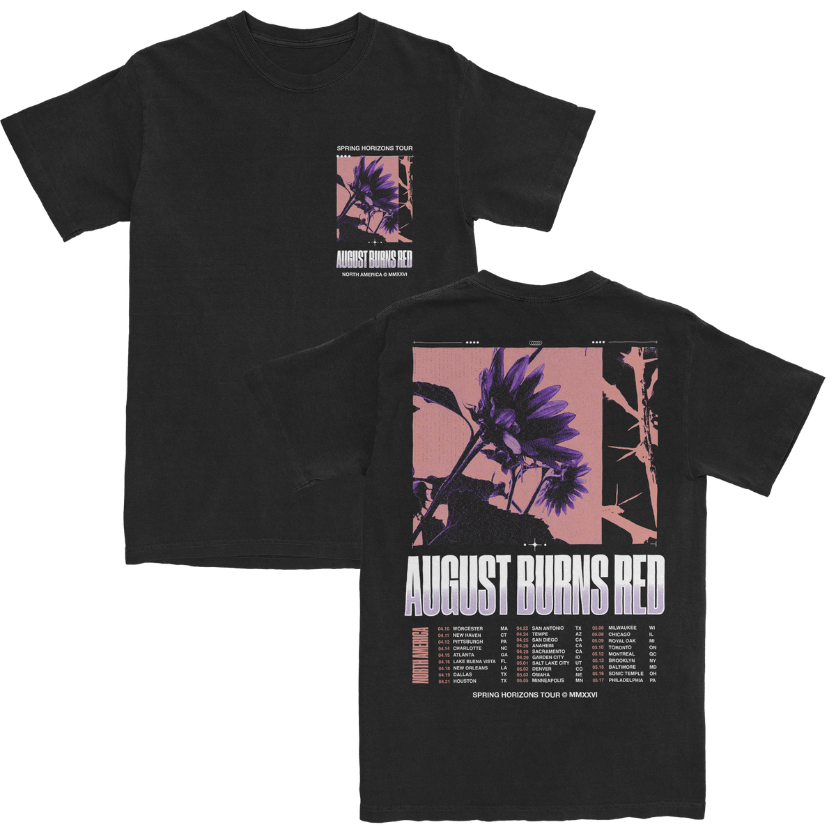 2026 Spring Tour Flower T-Shirt – August Burns Red Official Store